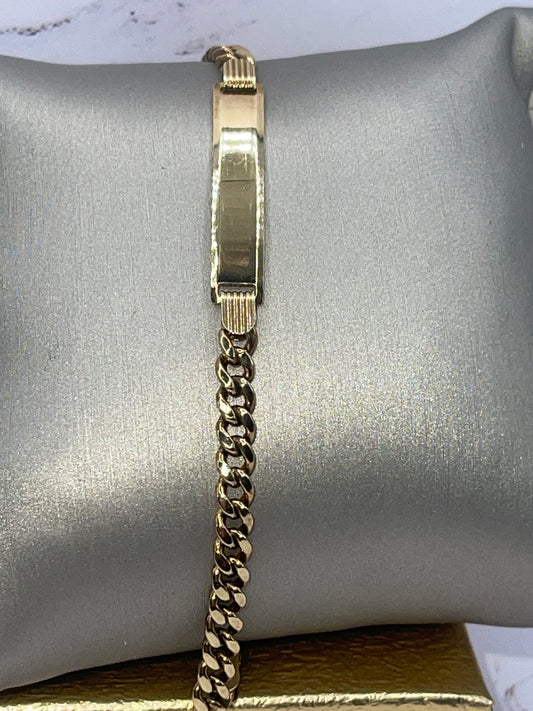 Cuban ID Bracelet 10k