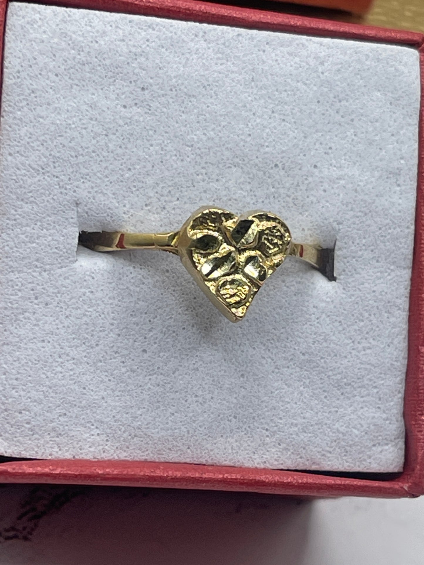 Heart Nugget Ring 10k