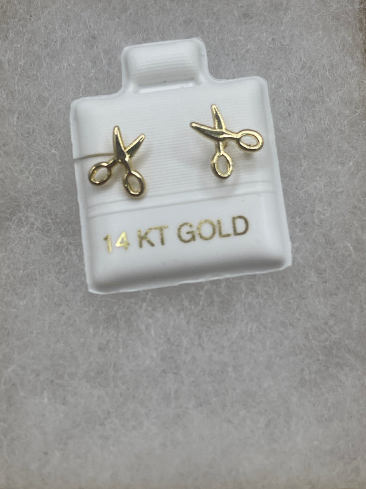 Scissors Earrings 14k