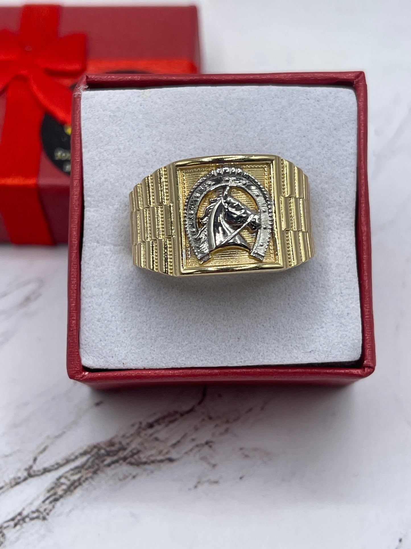 Horse Shoe Ring 14k