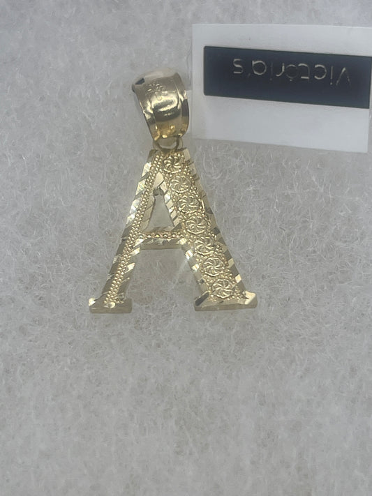 Letter A Pendent 10k