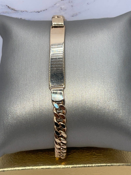 Cuban ID Bracelet 14k