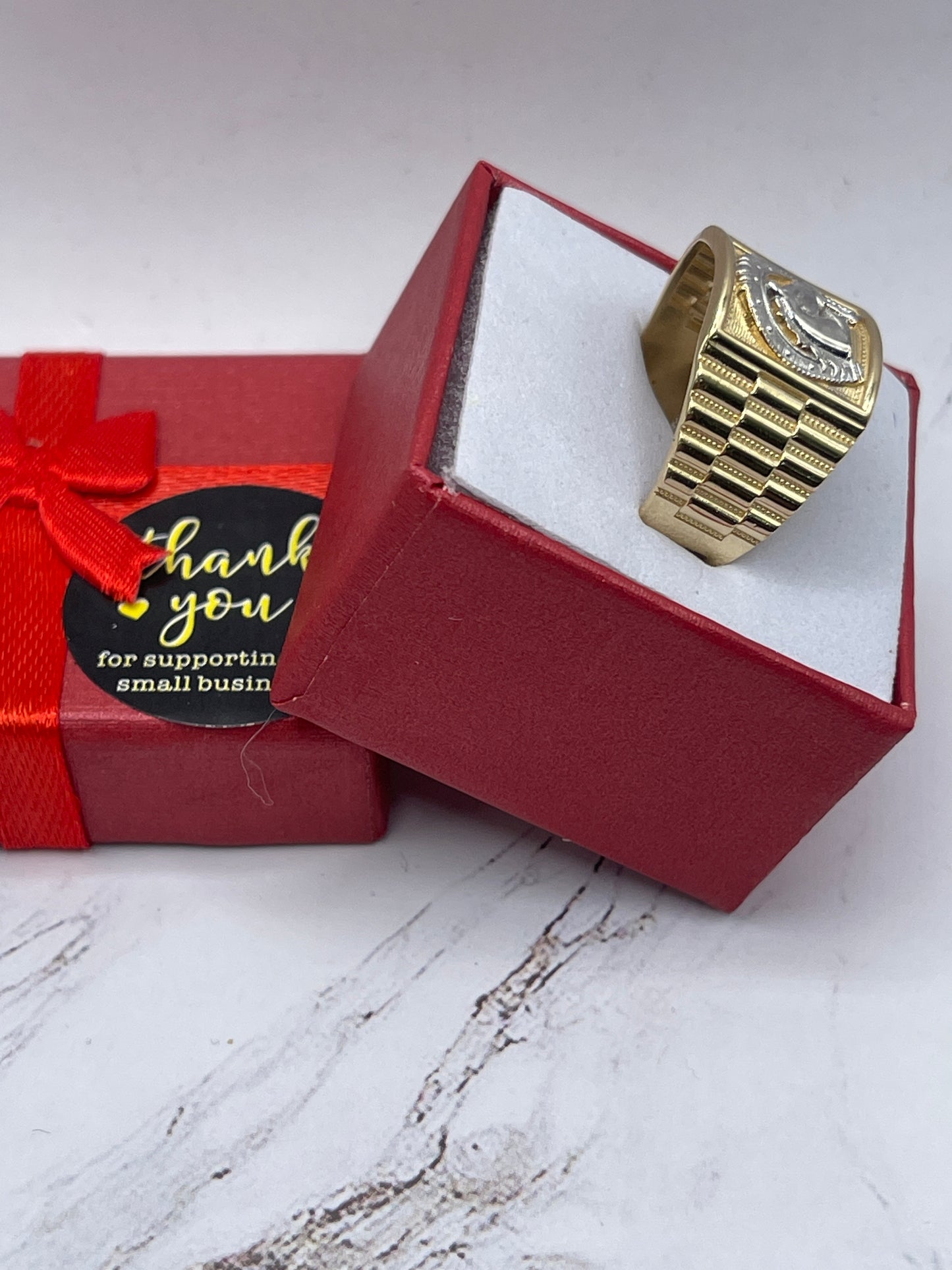 Horse Shoe Ring 14k