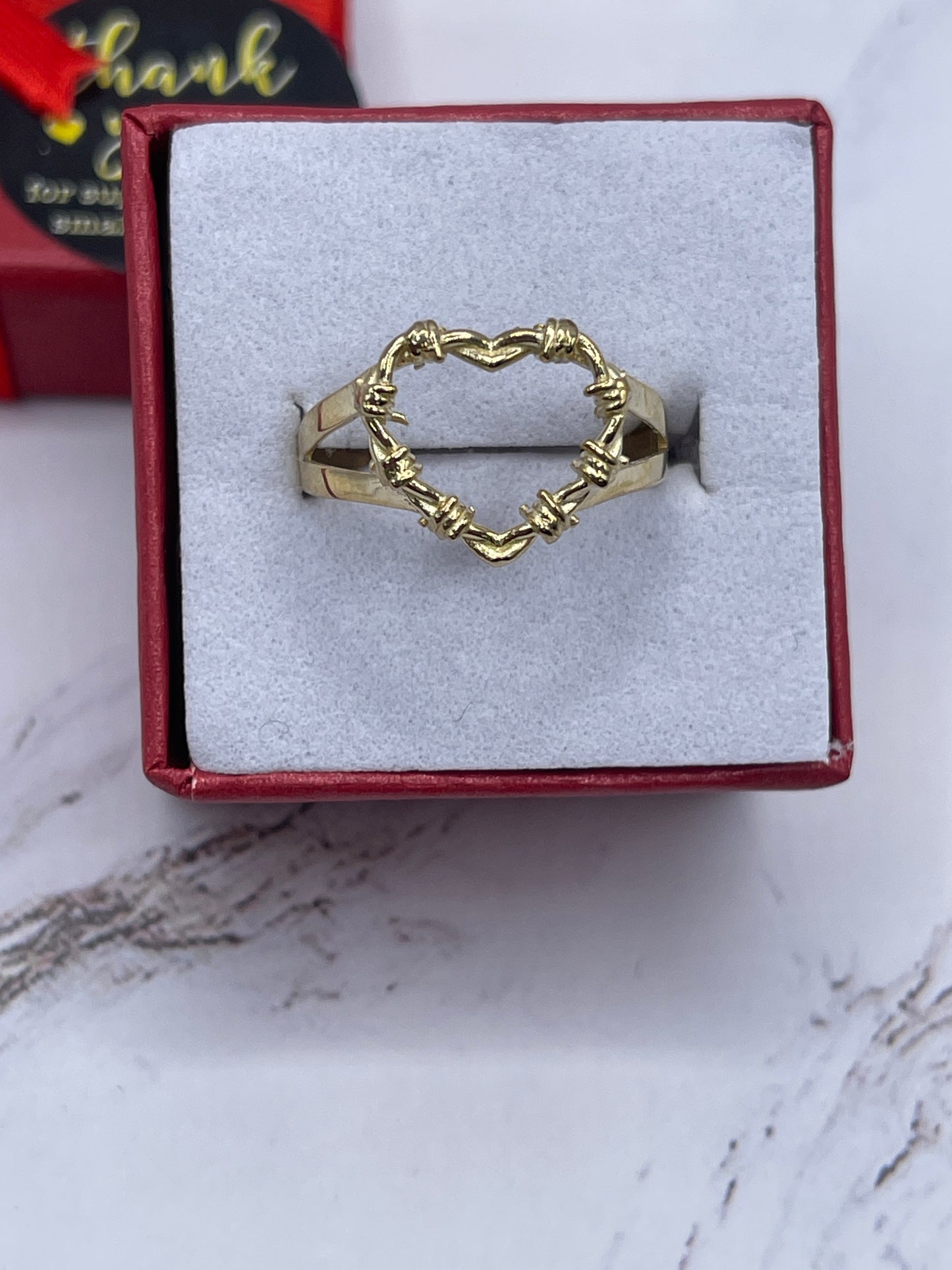 Heart Torn Ring 10k