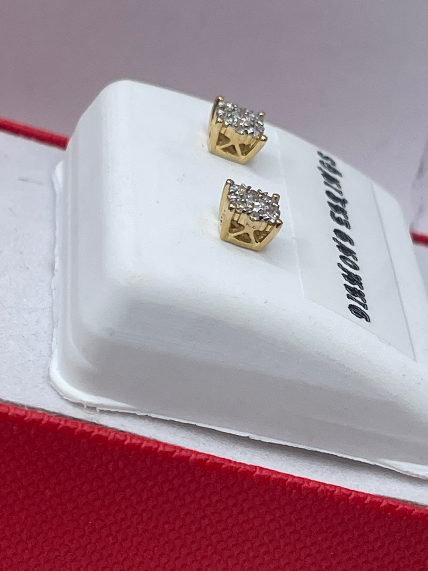 Diamond Square Earrings 10k