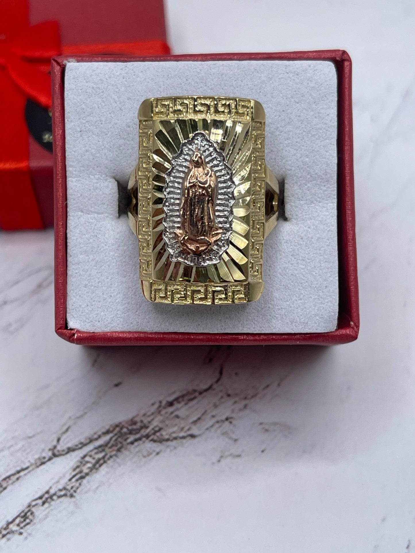 Virgen De Guadalupe Ring 14k