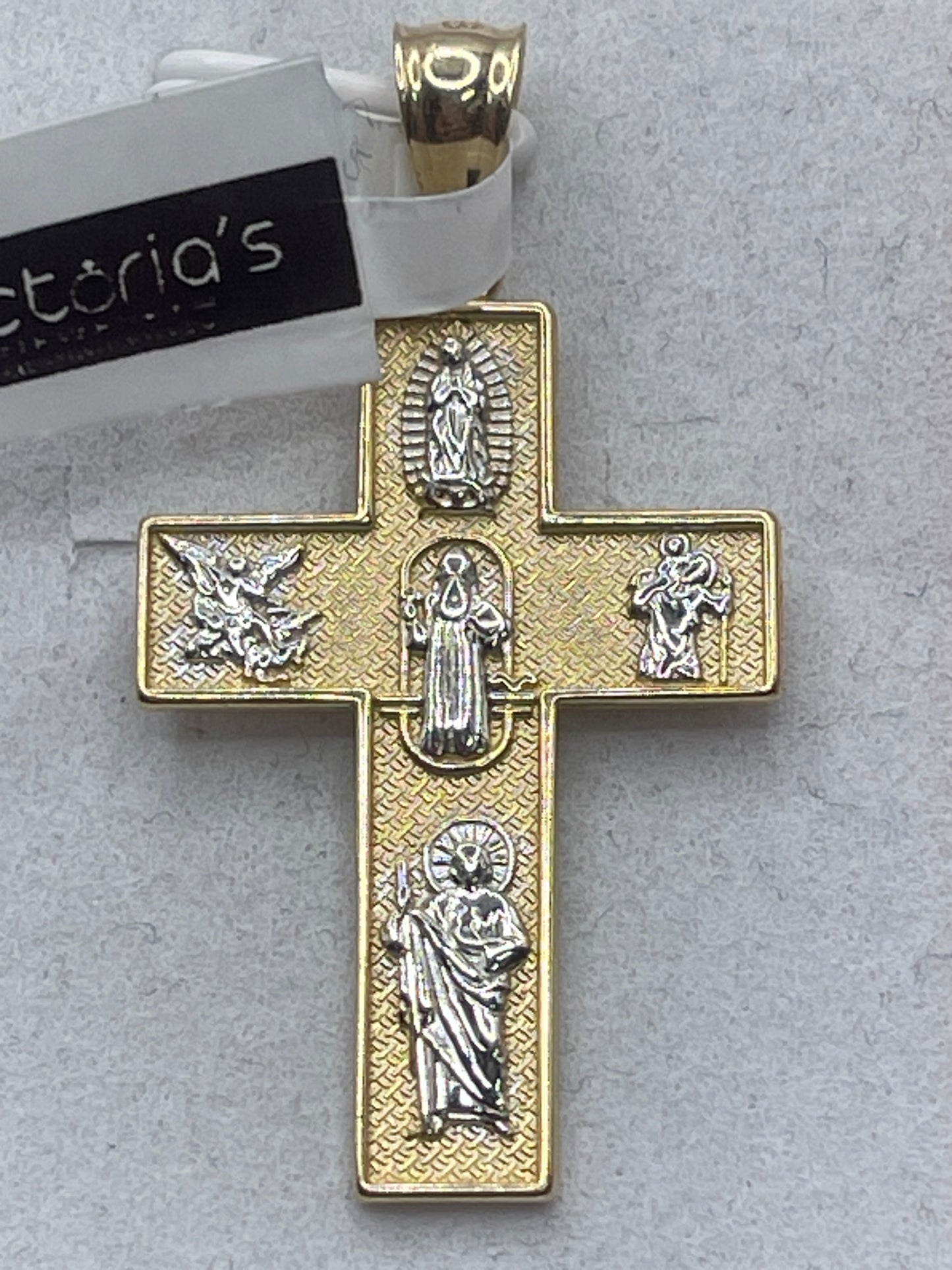 Cross With Saints 14k
