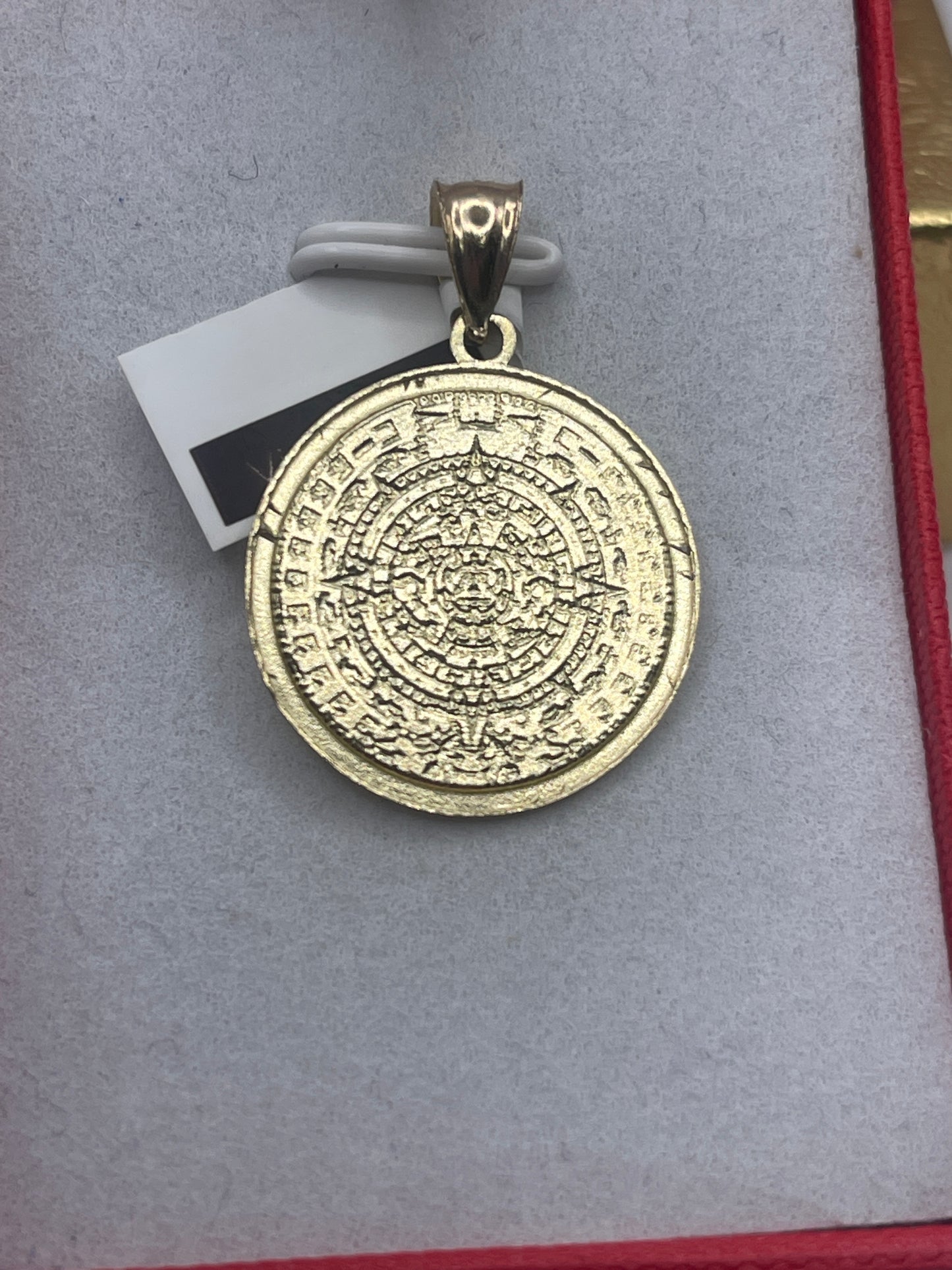 Aztec Calendar Pendant 10k