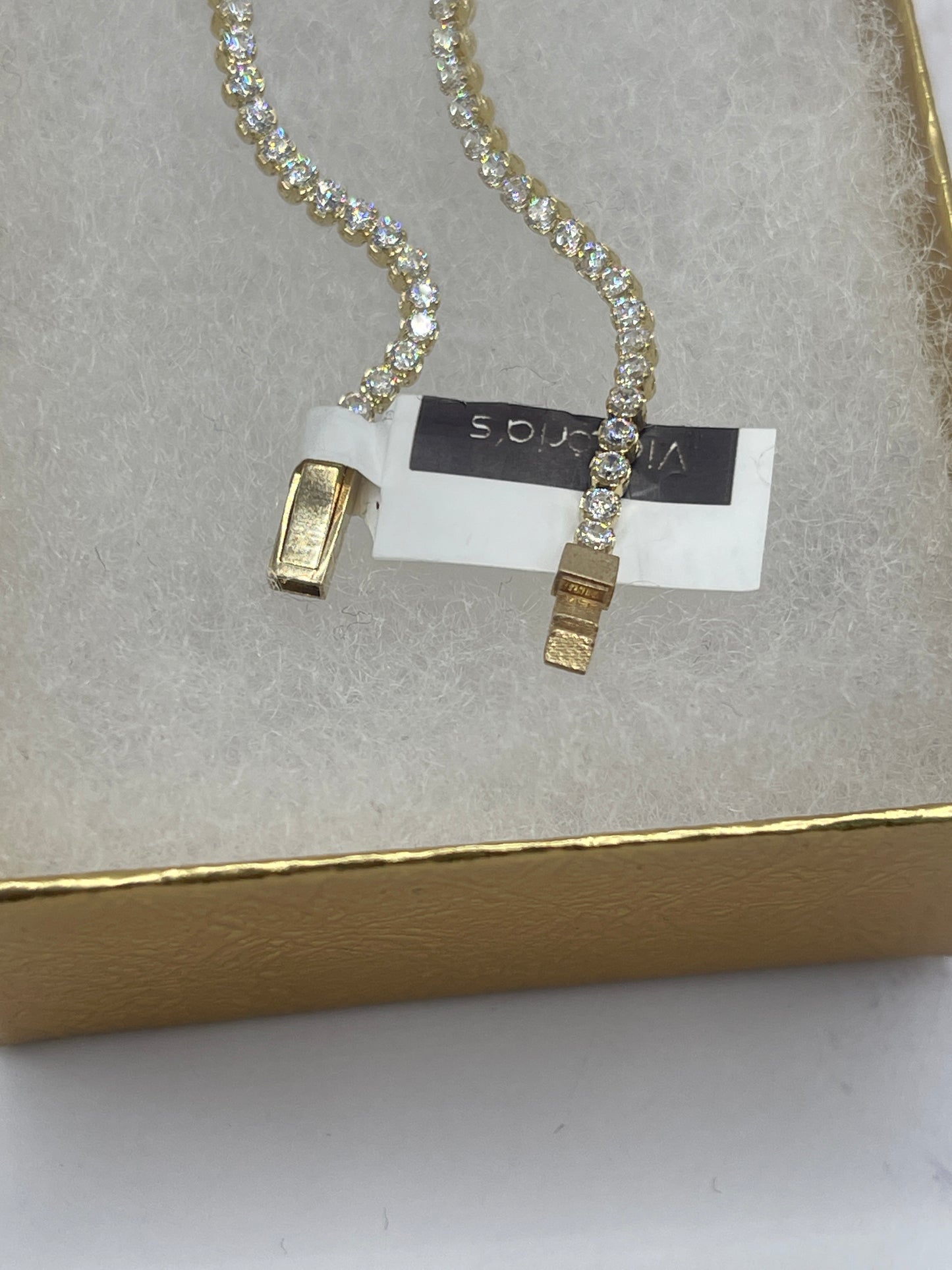 Tennis Cz Bracelet 10k