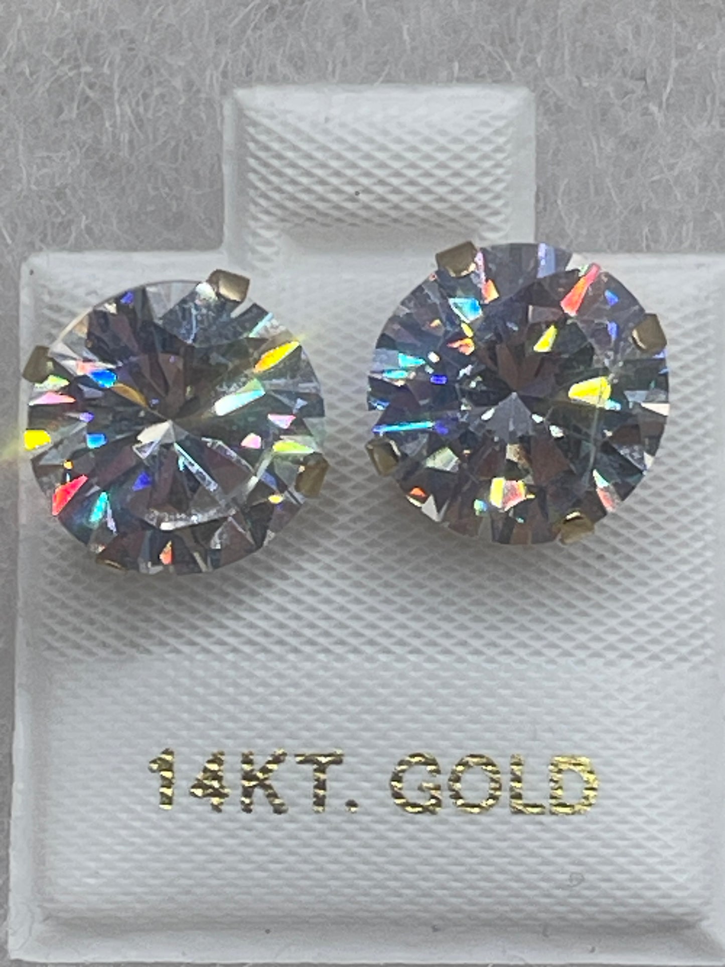 Cz Stud Earrings 14k