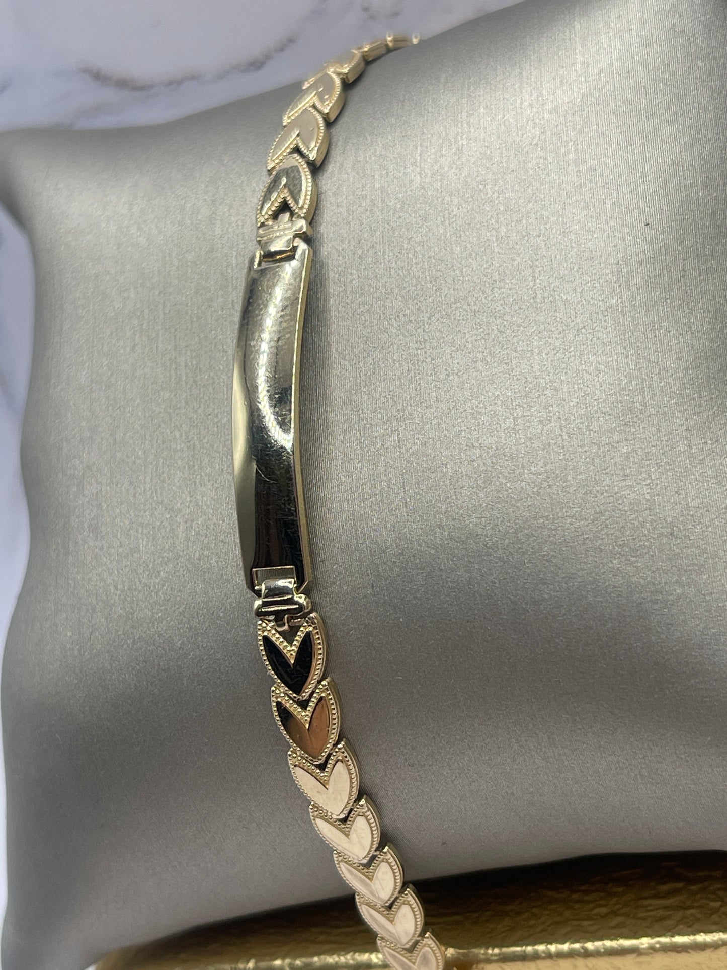 Heart ID Bracelet 14k