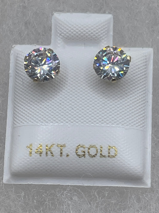 Cz Studs Earrings 14k