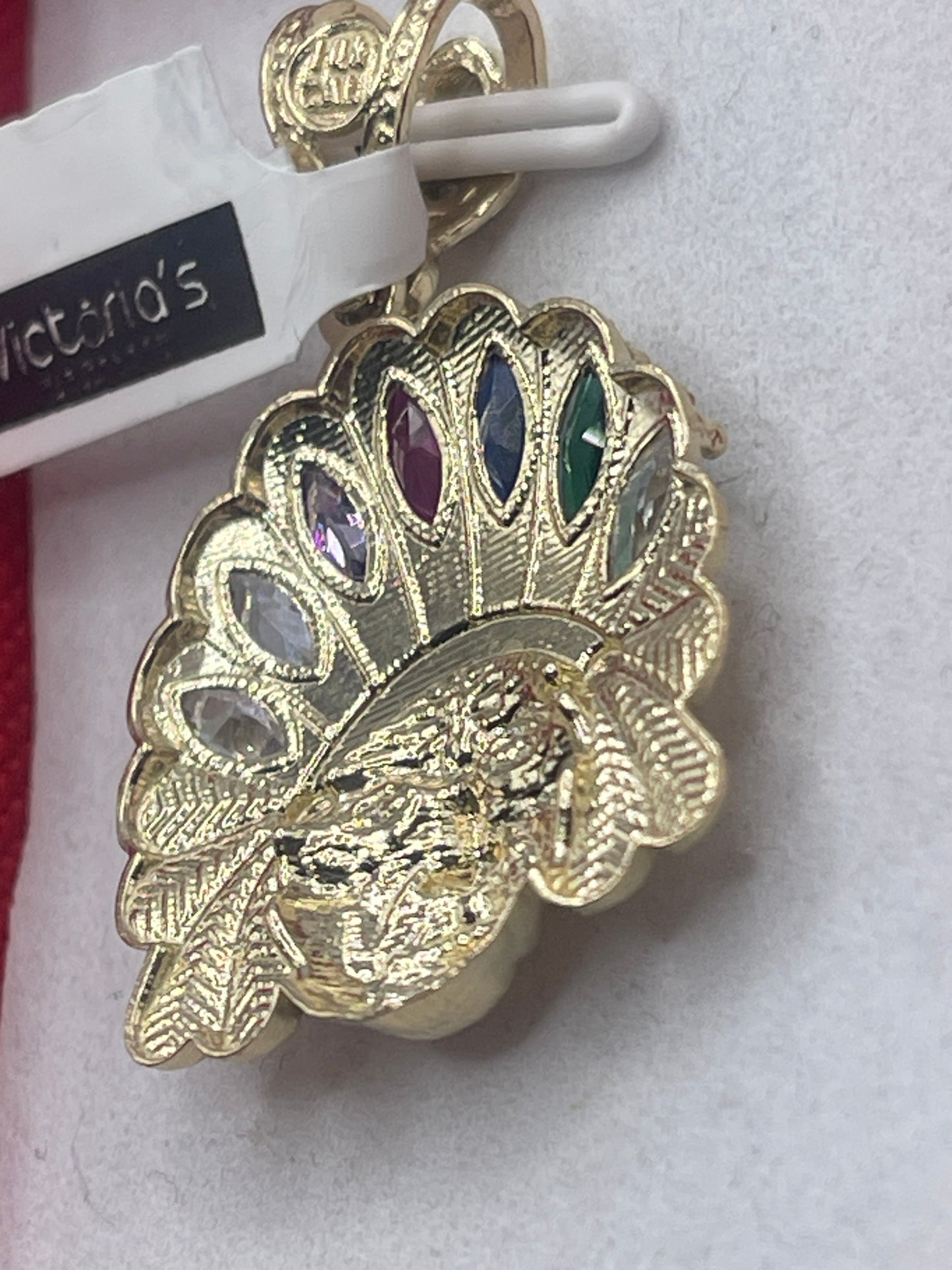 Indian Face Cz Pendent 10k