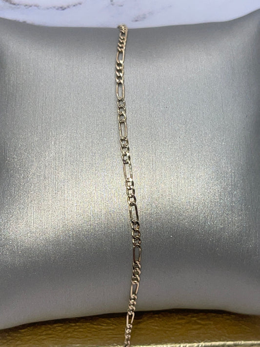 Figaro Bracelet 14k