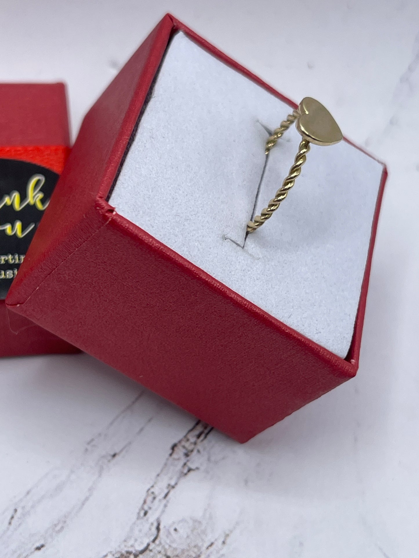 Heart Rope Ring 10k