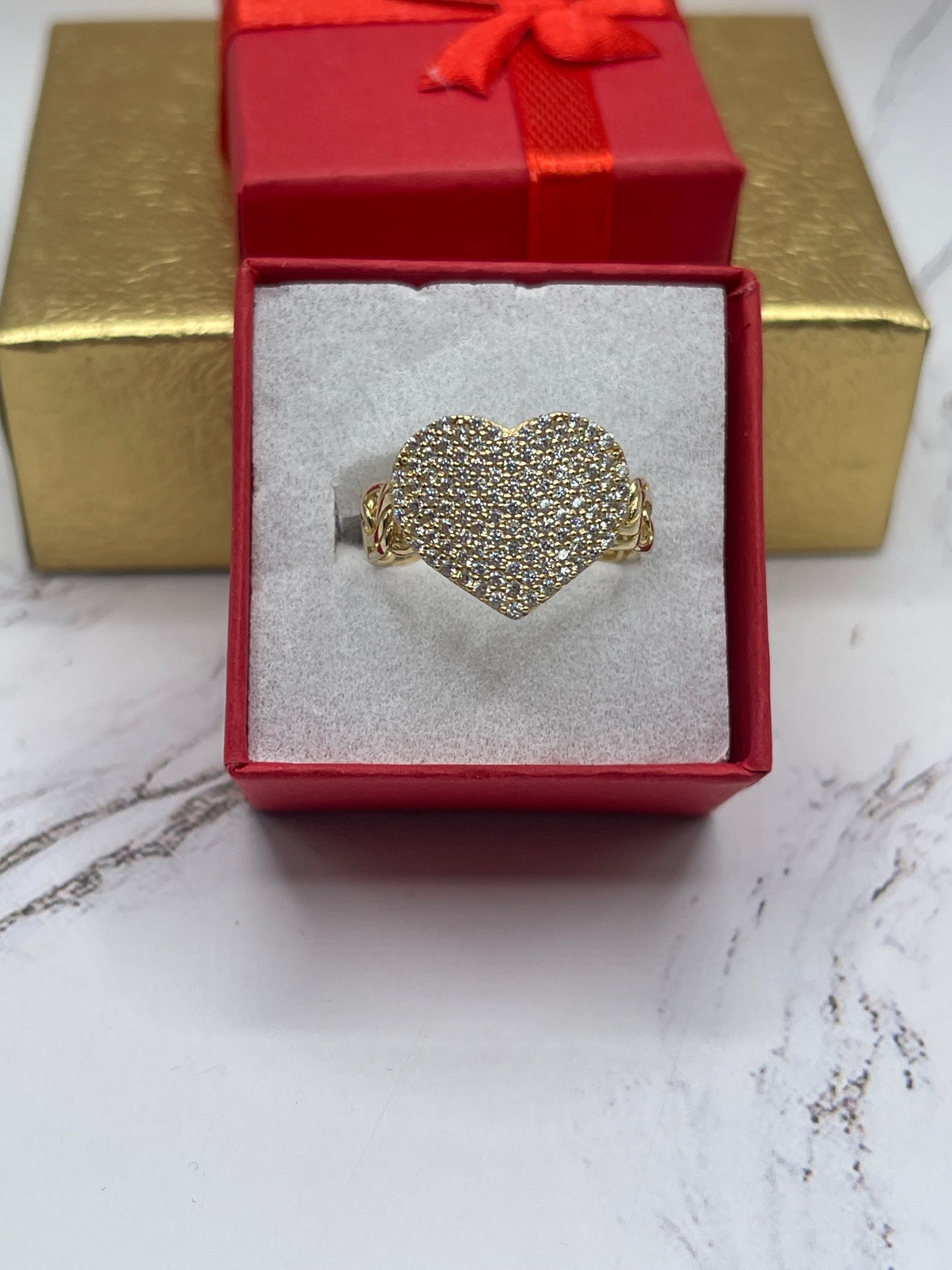 Heart Cz Ring 10k