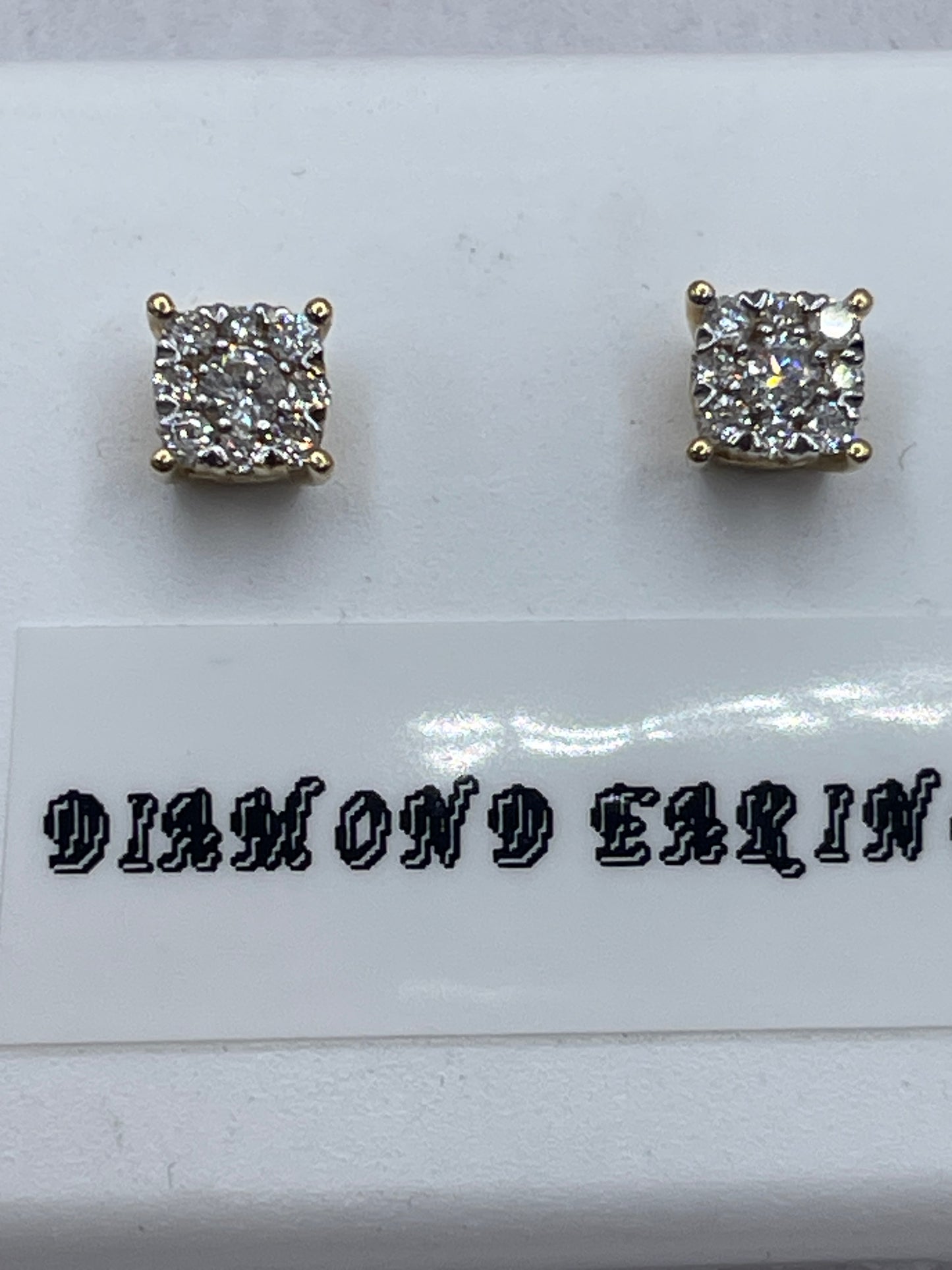 Diamond Square Earrings 10k