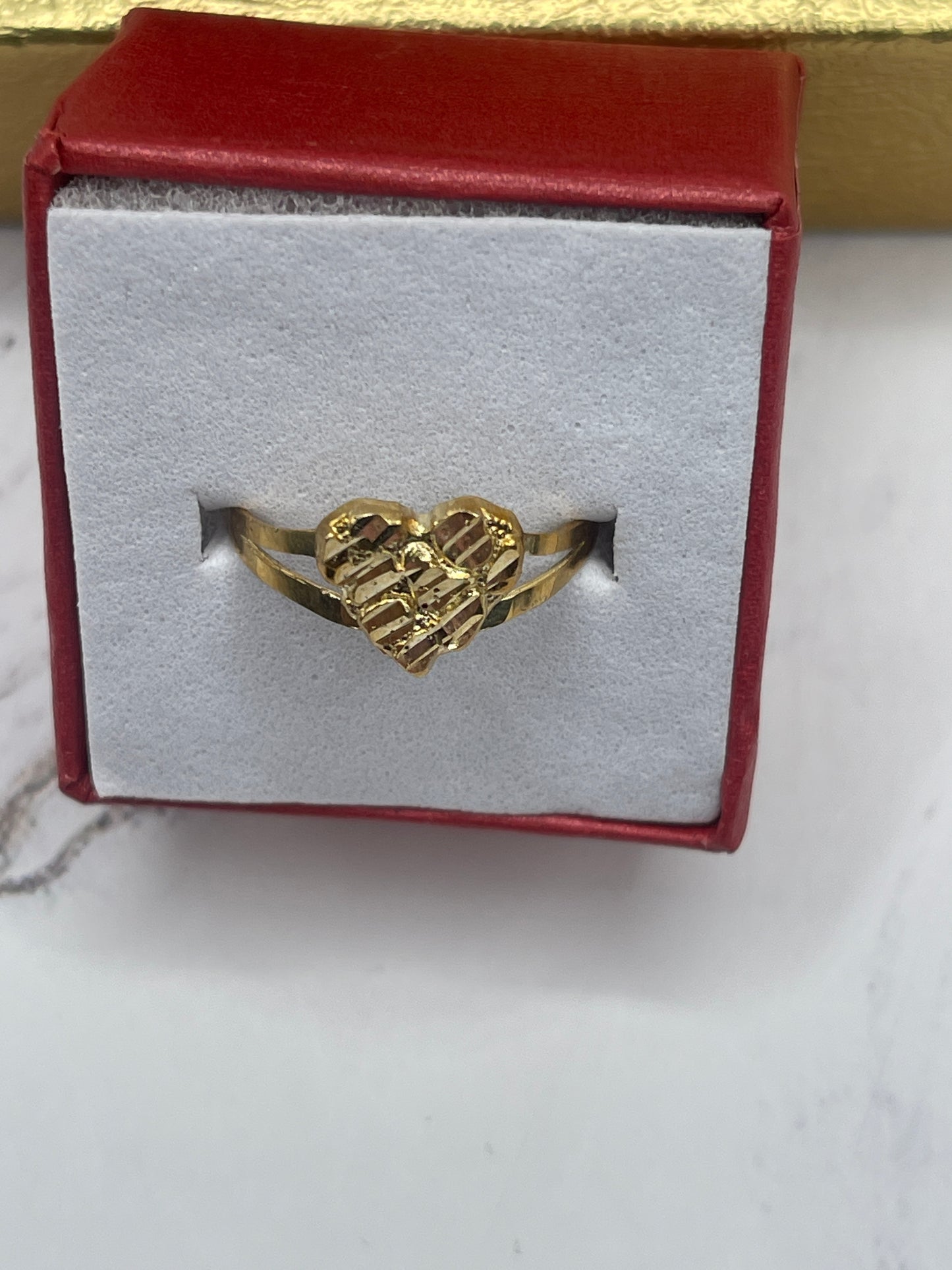 Heart Nugget Ring 10k