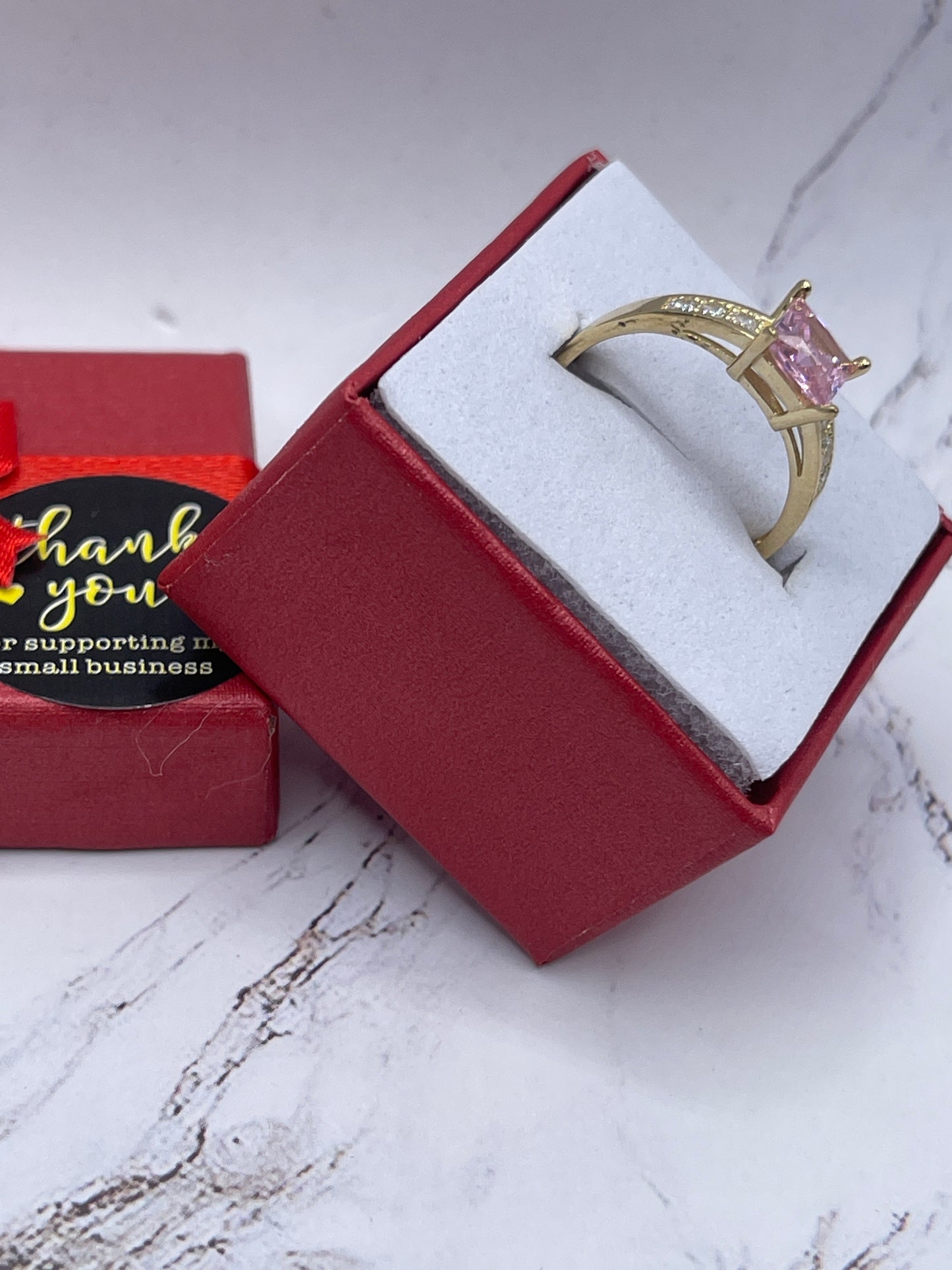 Pink Cz Ring 10k