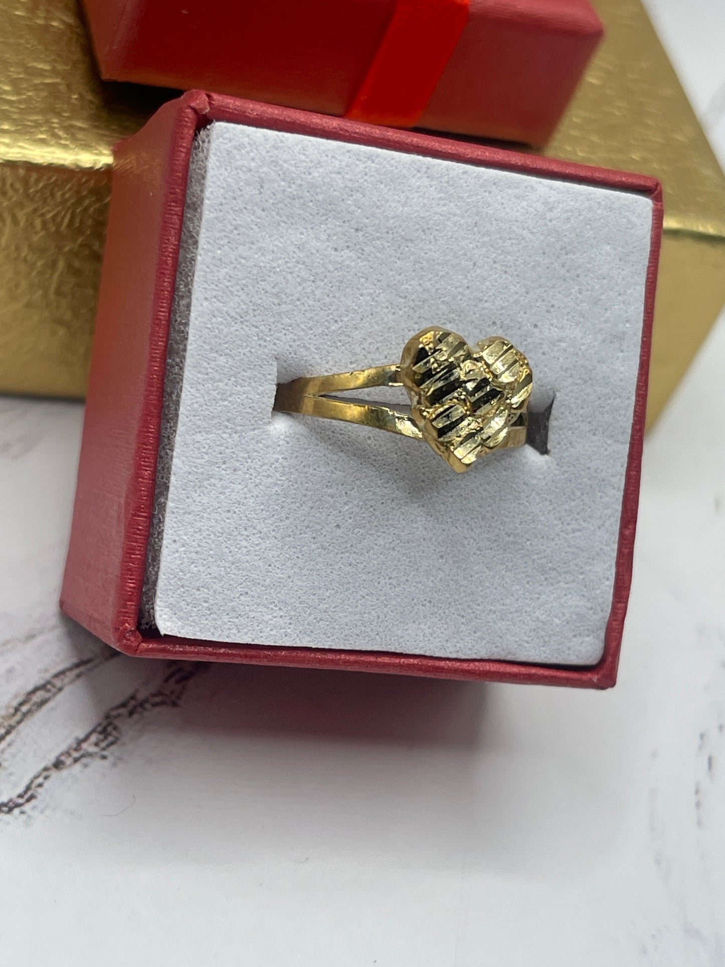 Heart Nugget Ring 10k