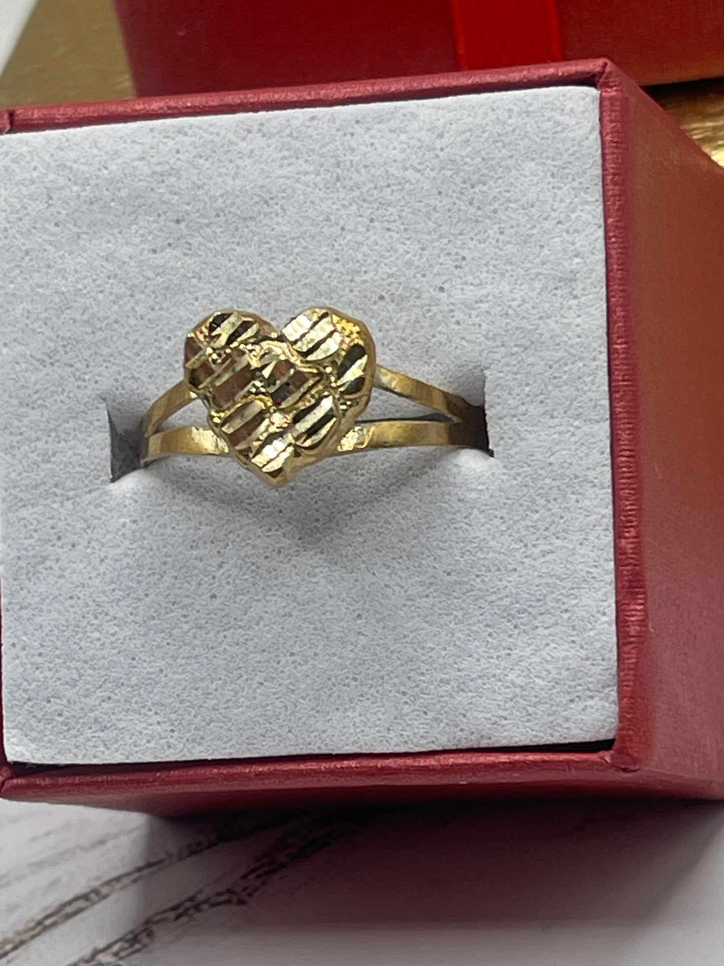 Heart Nugget Ring 10k