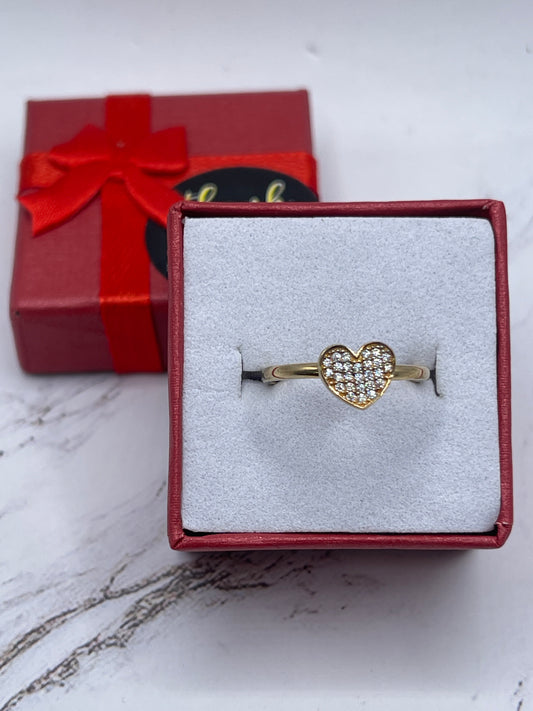 Heart Cz Ring 10k