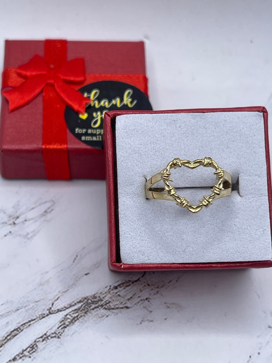 Heart Torn Ring 10k