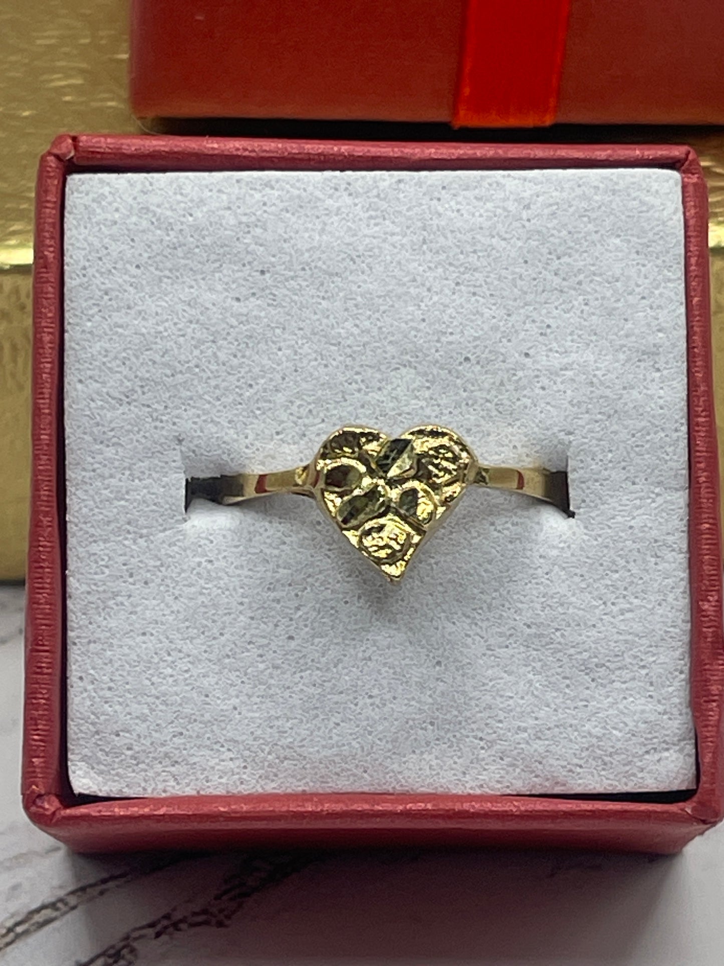 Heart Nugget Ring 10k