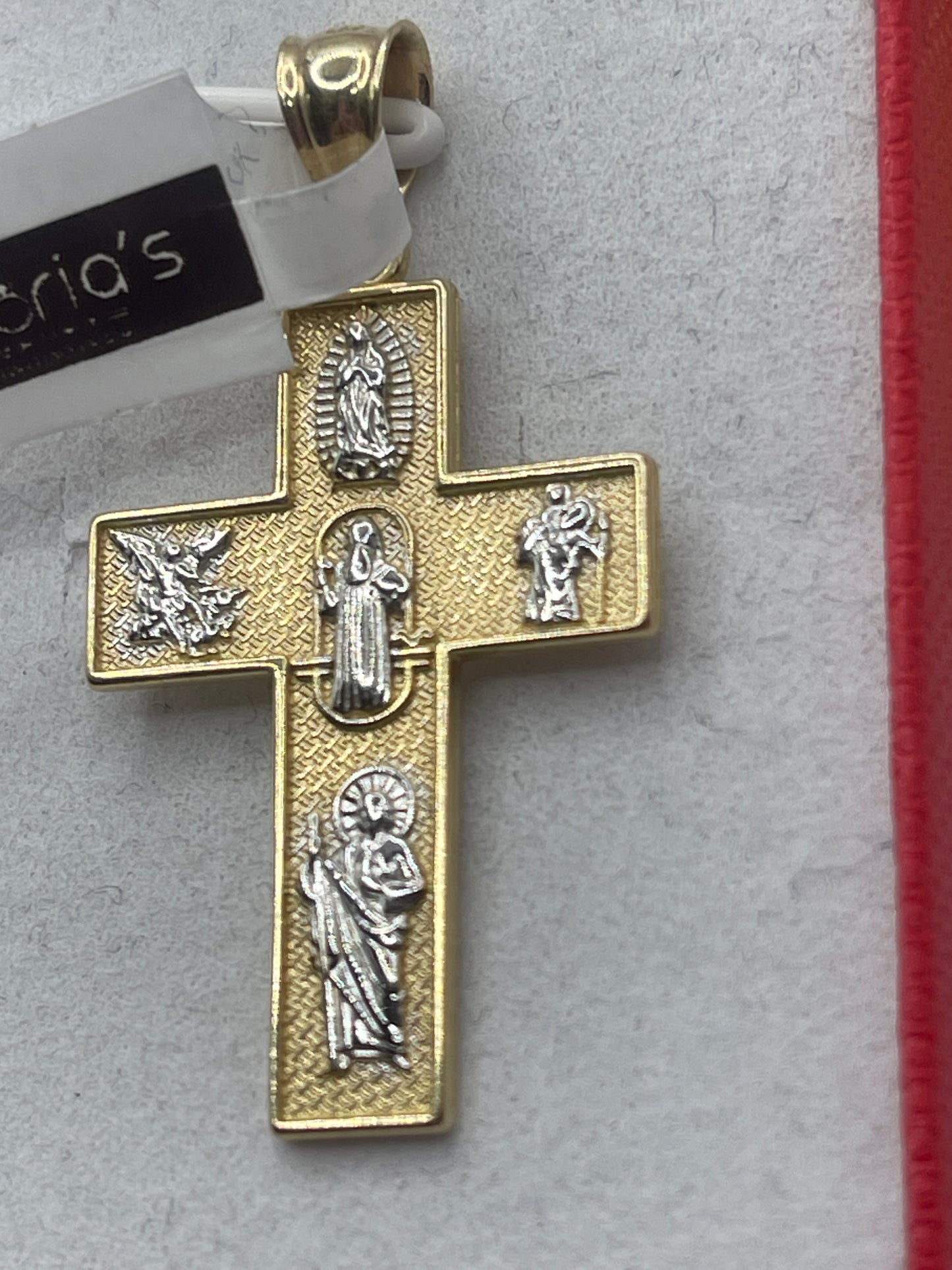 Cross With Saints 14k