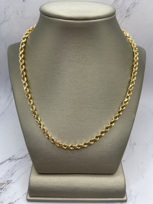 Rope Solid Chain 14k