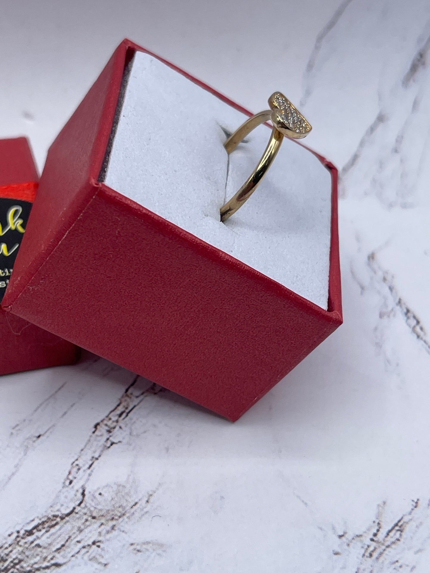 Heart Cz Ring 10k