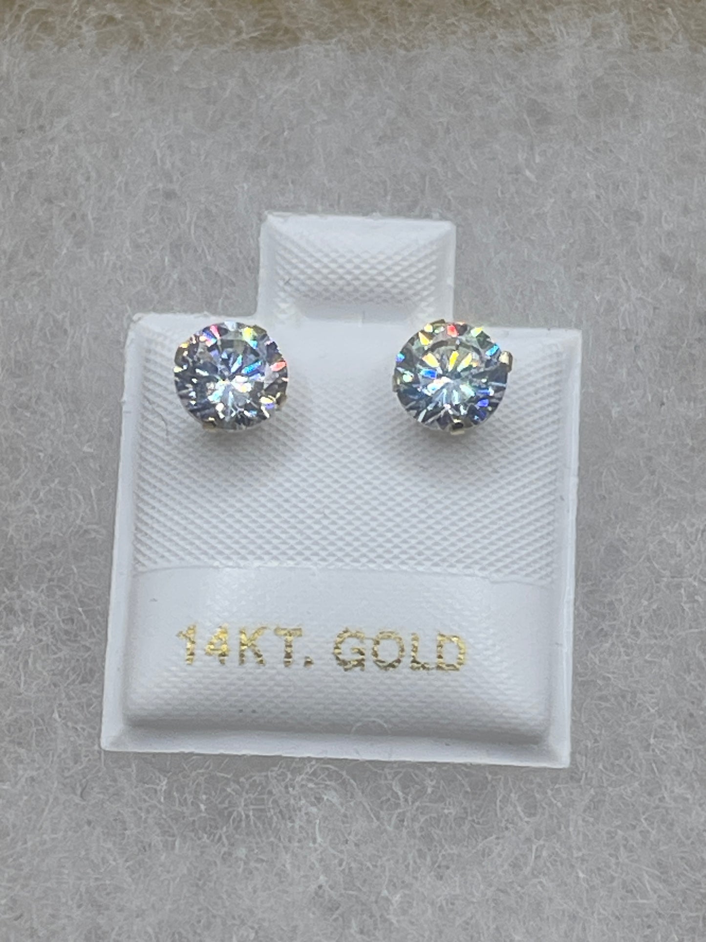 Cz Studs Earrings 14k