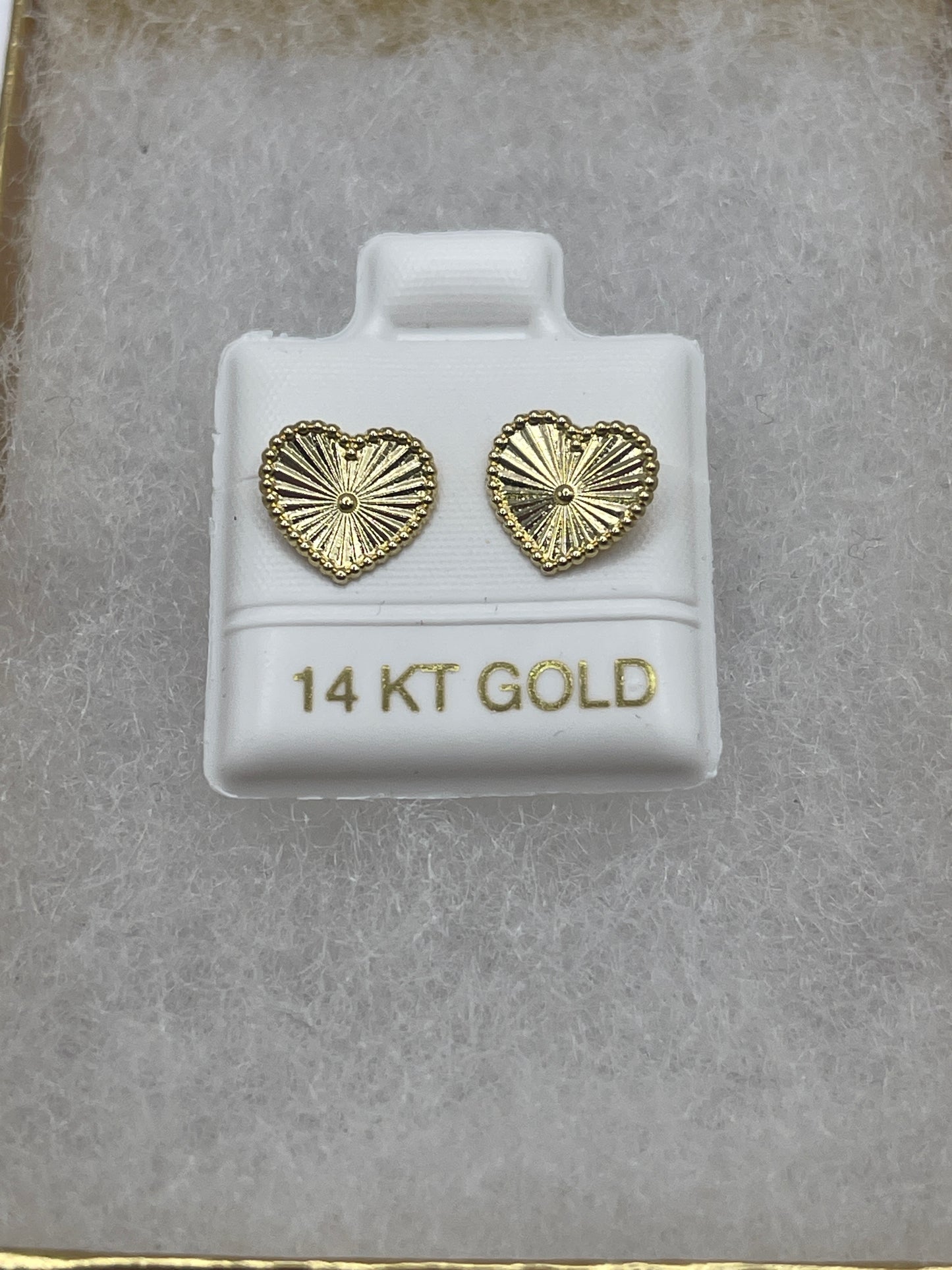 Heart Gold Earrings 14k