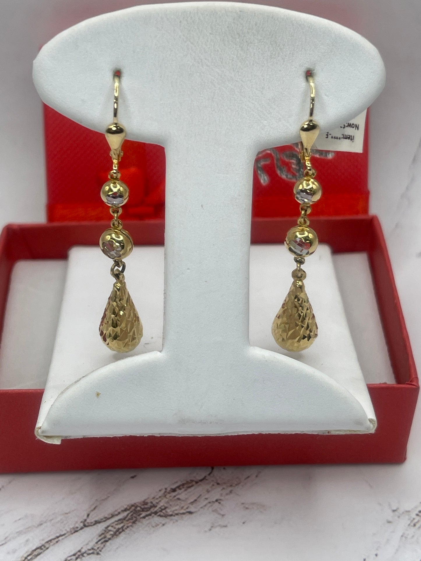 Tear Drop Earrings 14k