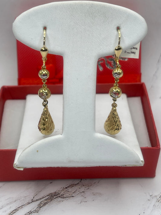 Tear Drop Earrings 14k