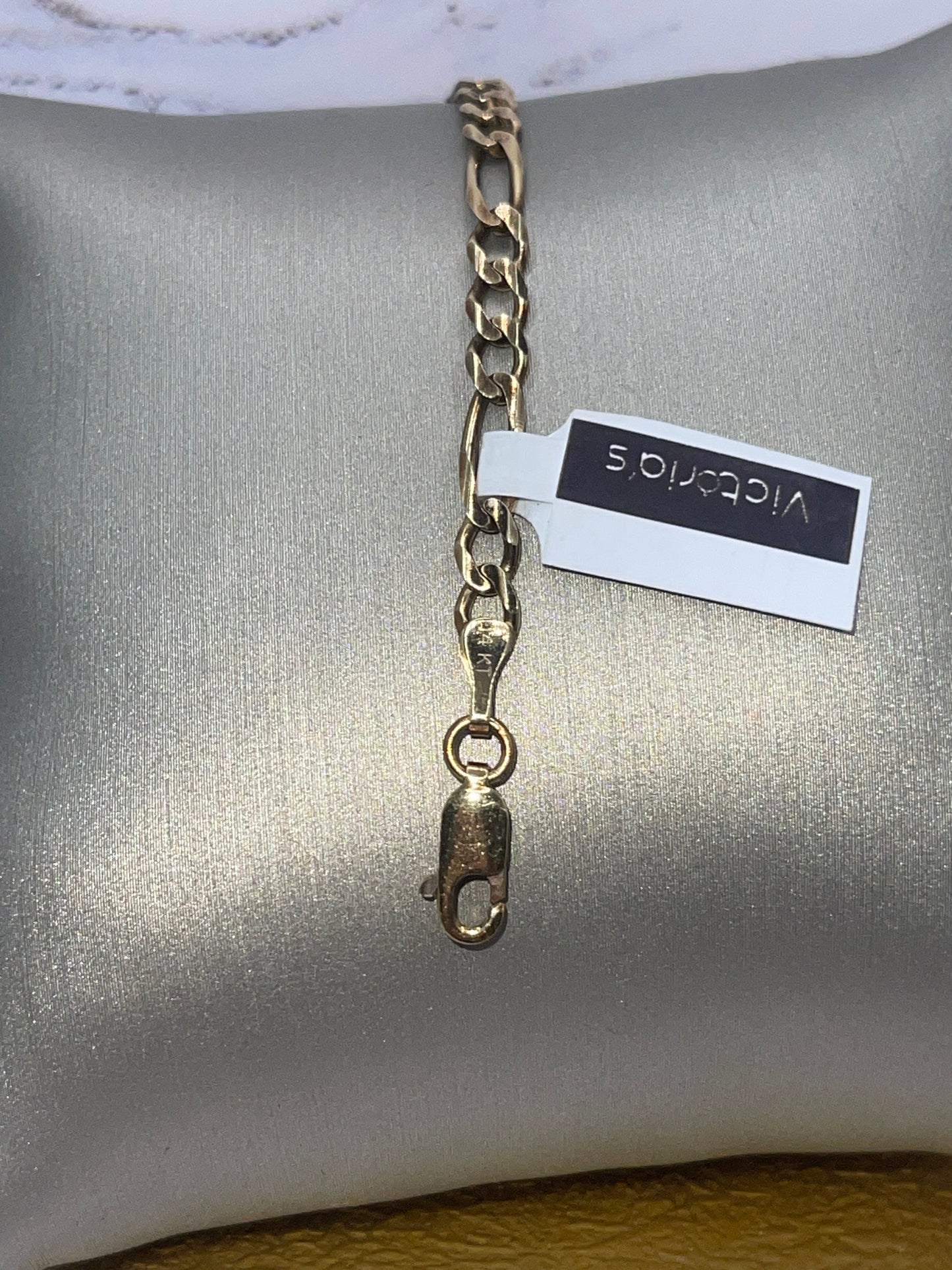 Figaro ID Bracelet 14k