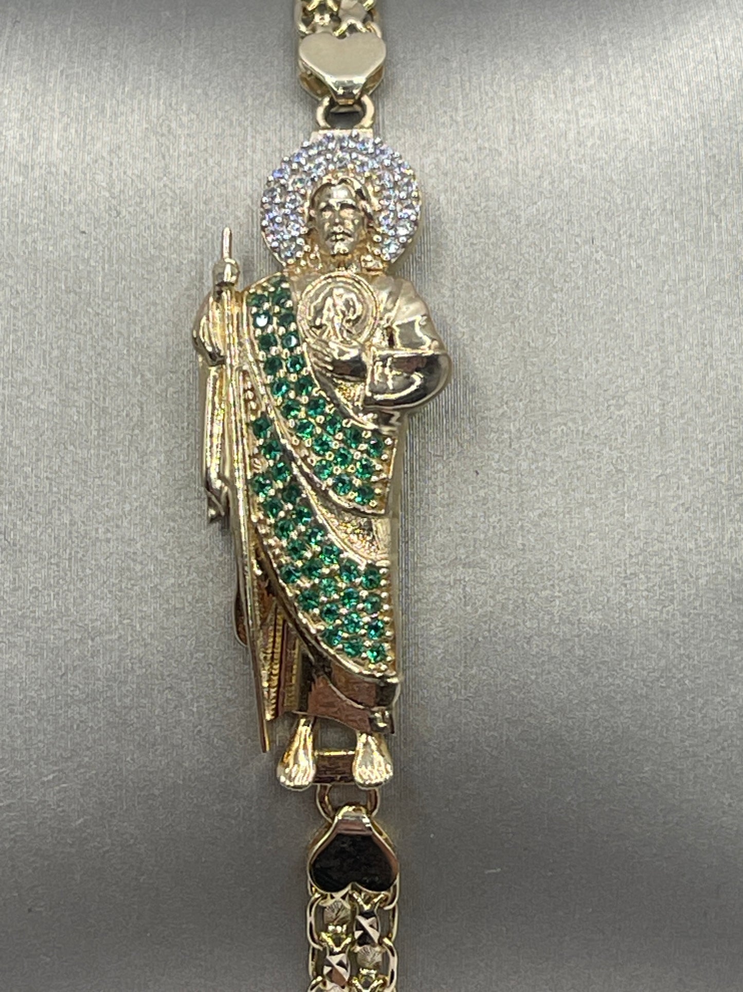 St Judas Cz Bracelet 14k