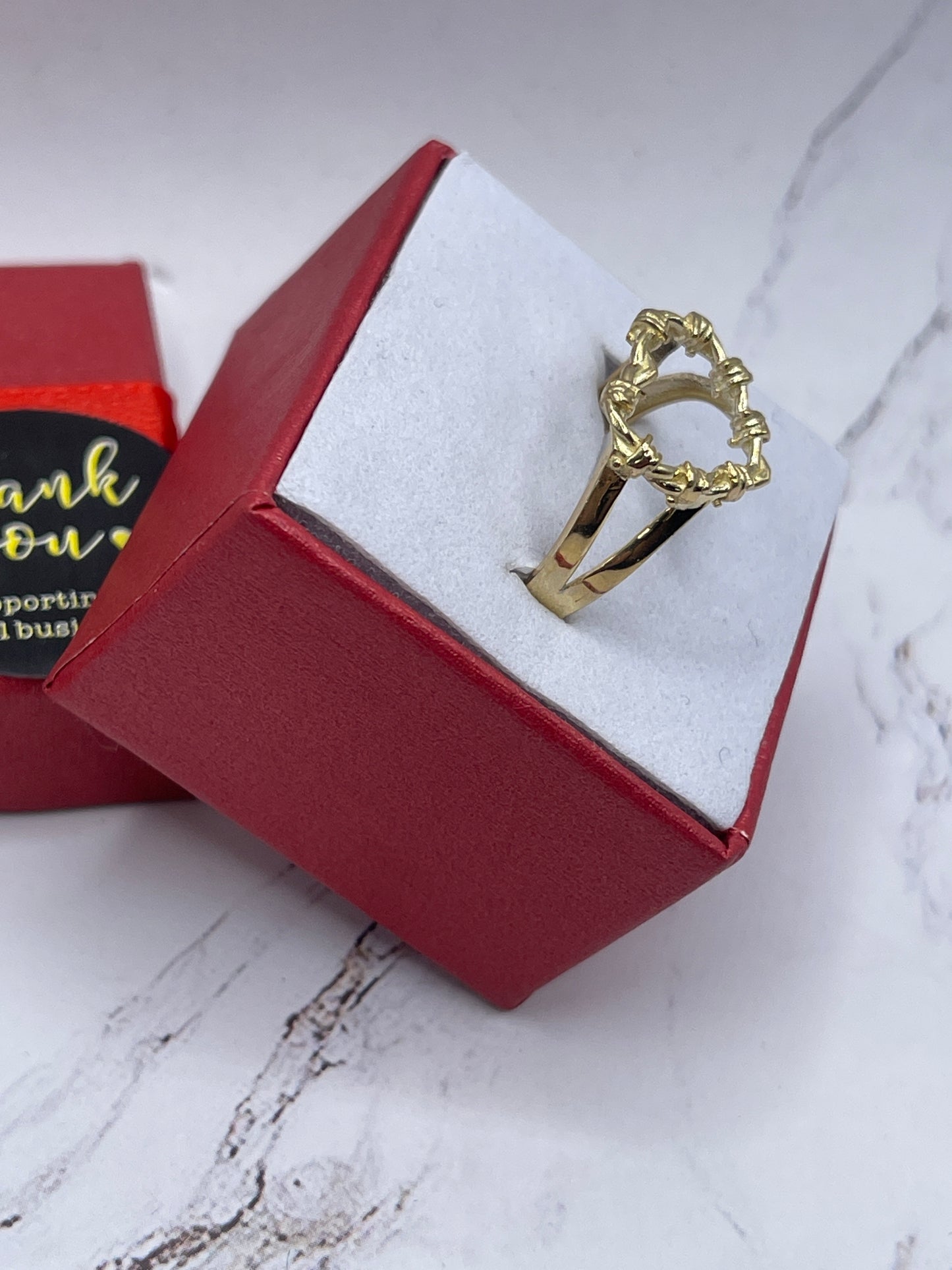 Heart Torn Ring 10k