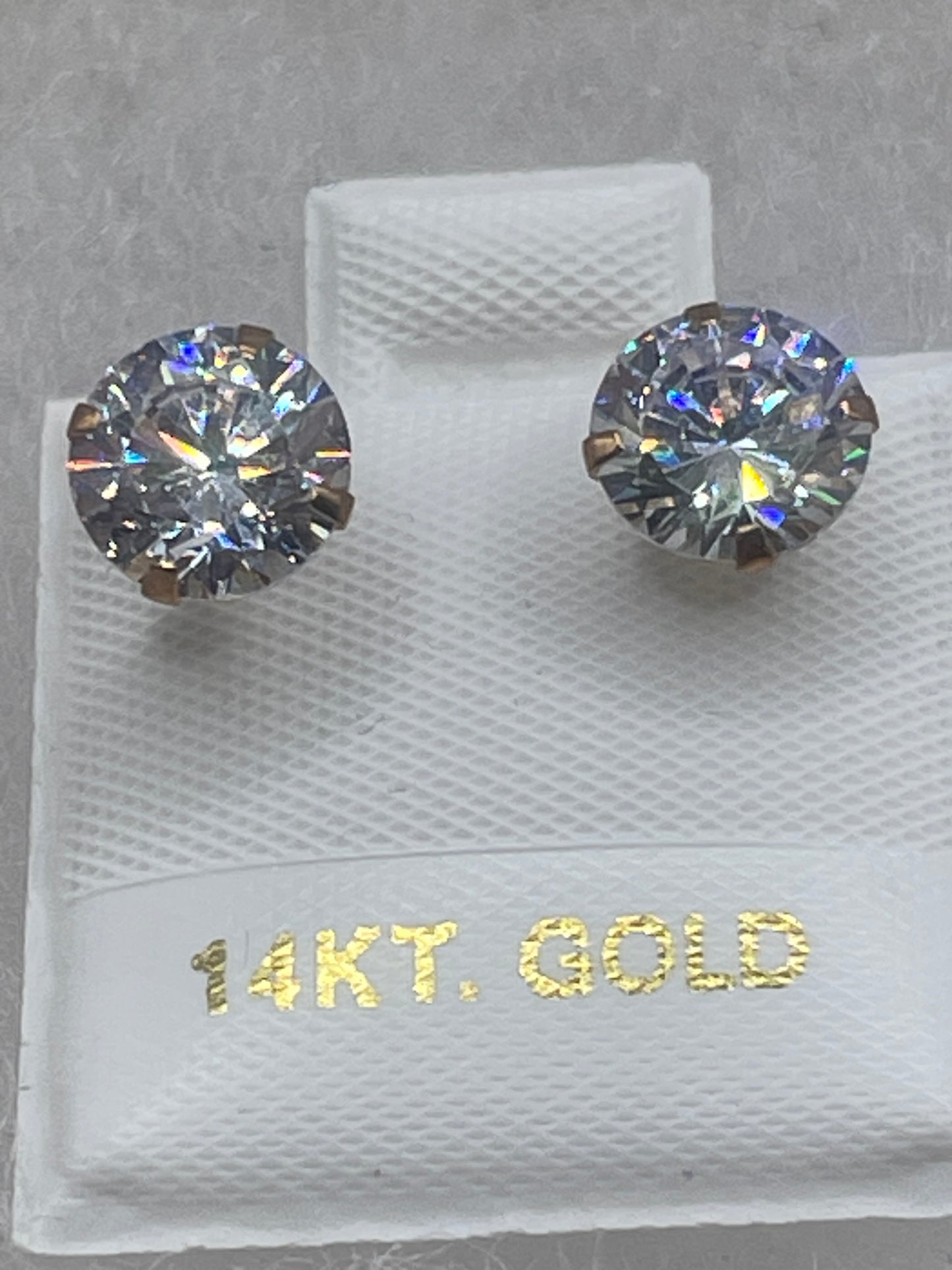 Cz Stud Earrings 14k