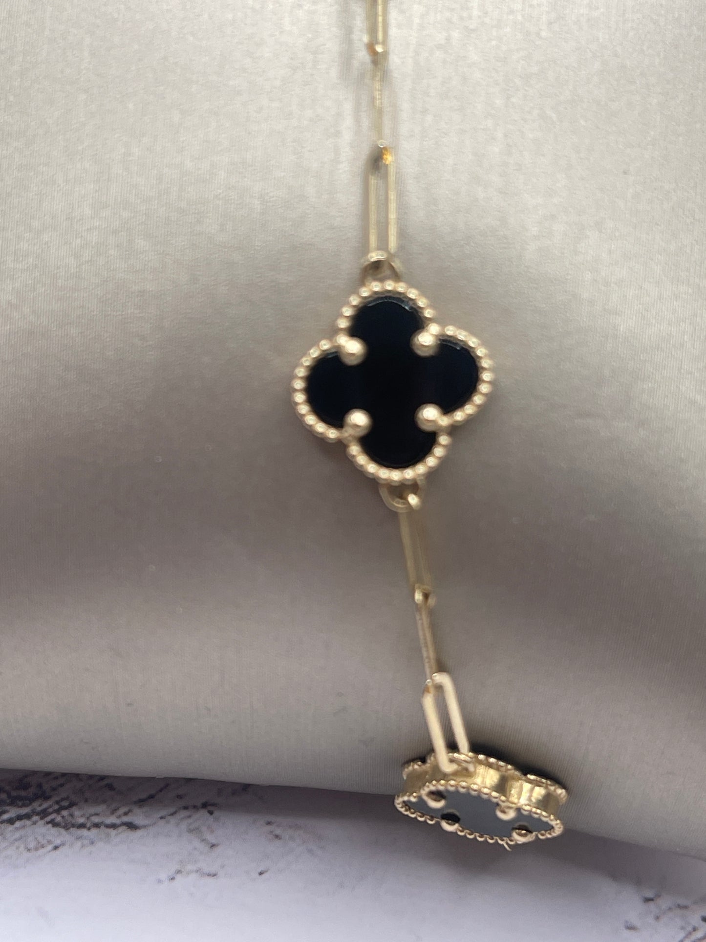 Black Clover Bracelet 14k