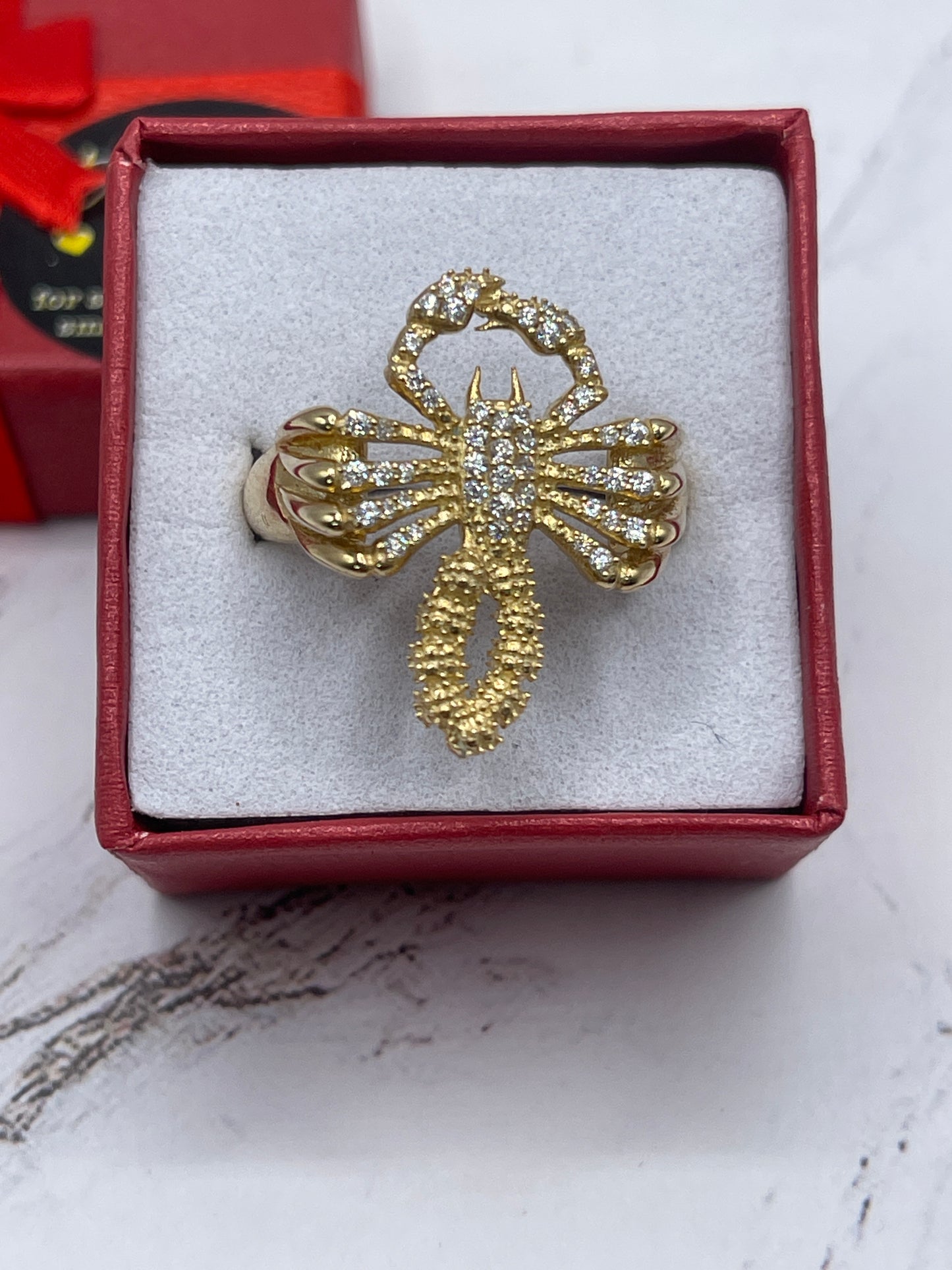 Scorpion Cz Ring 14k