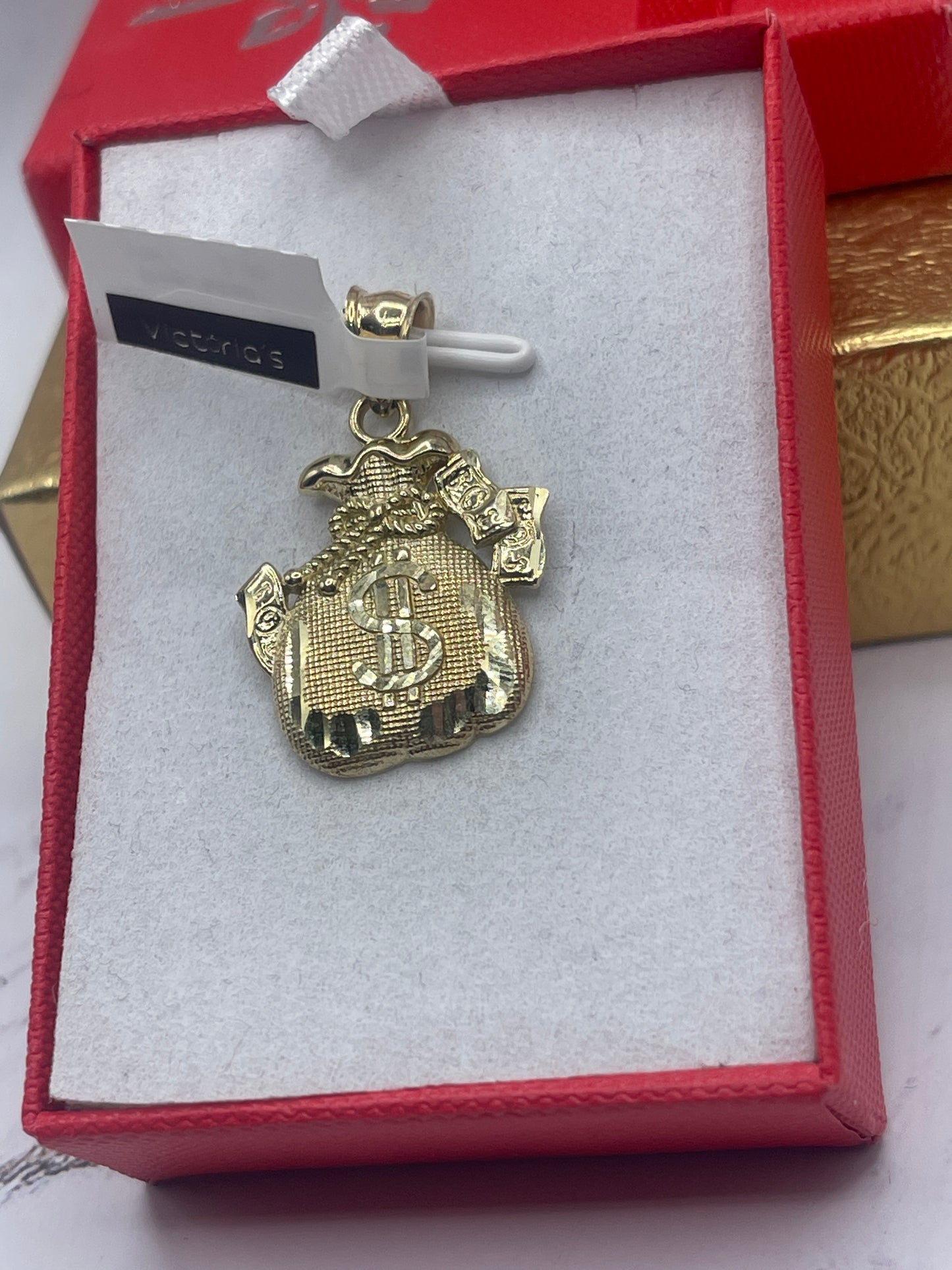Money Bag Pendent 10k