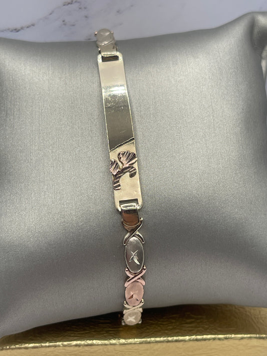 XO ID 2tone Bracelet 14k
