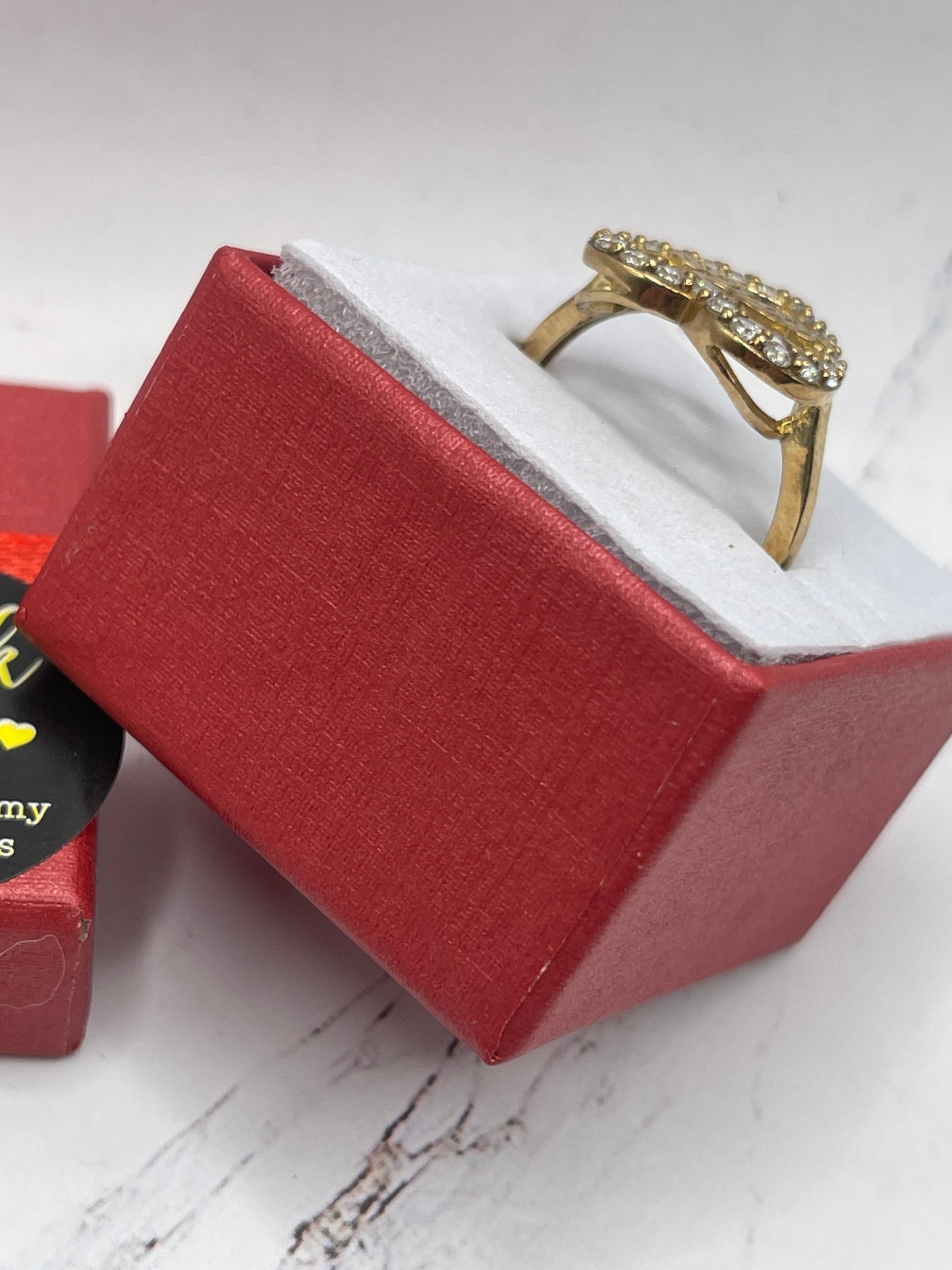 Heart 15 Años Cz Ring 10k