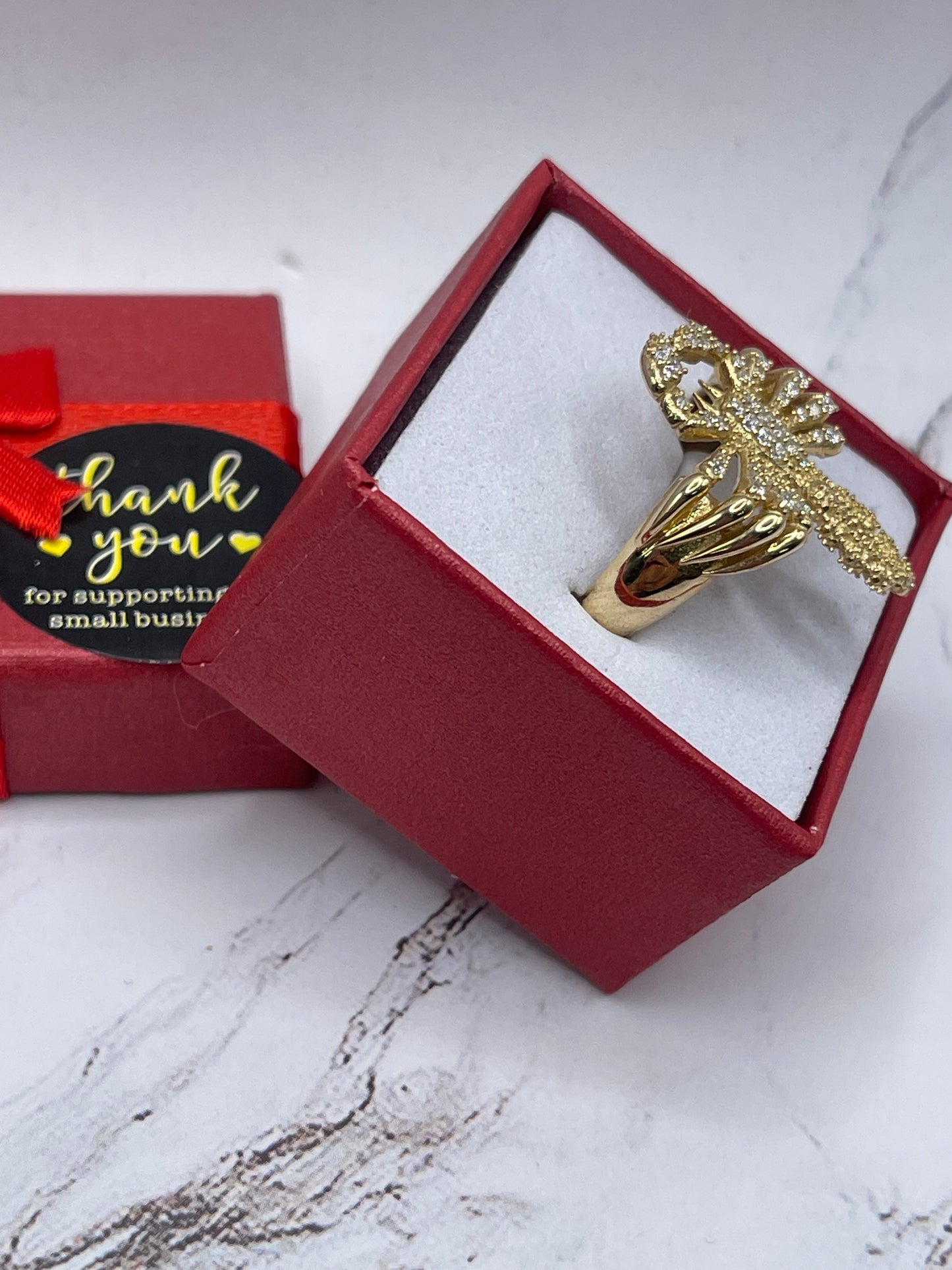 Scorpion Cz Ring 14k