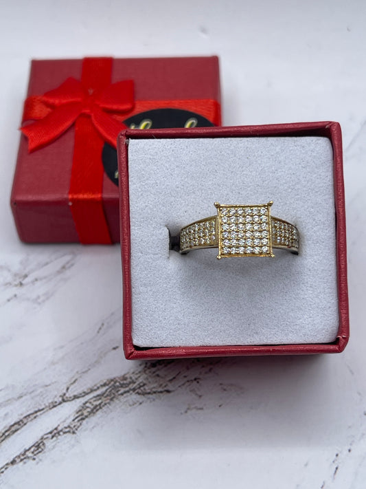 Square Top Cz Ring 10k