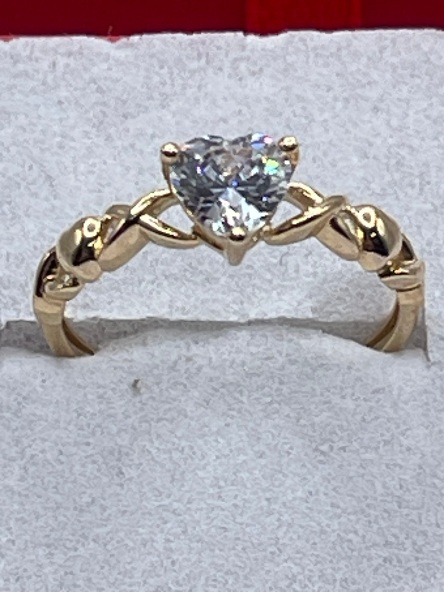 Heart Cz Ring 14K