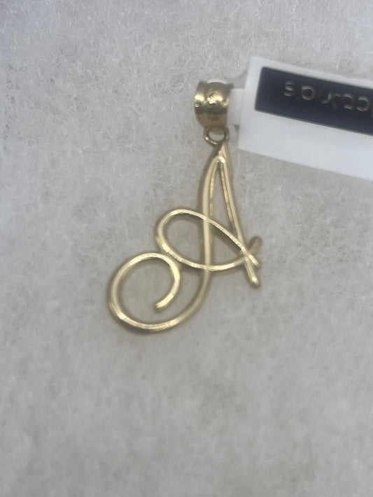 Letter A Pendent 10k