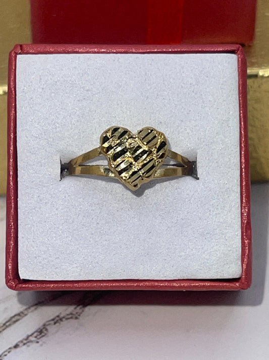 Heart Nugget Ring 10k