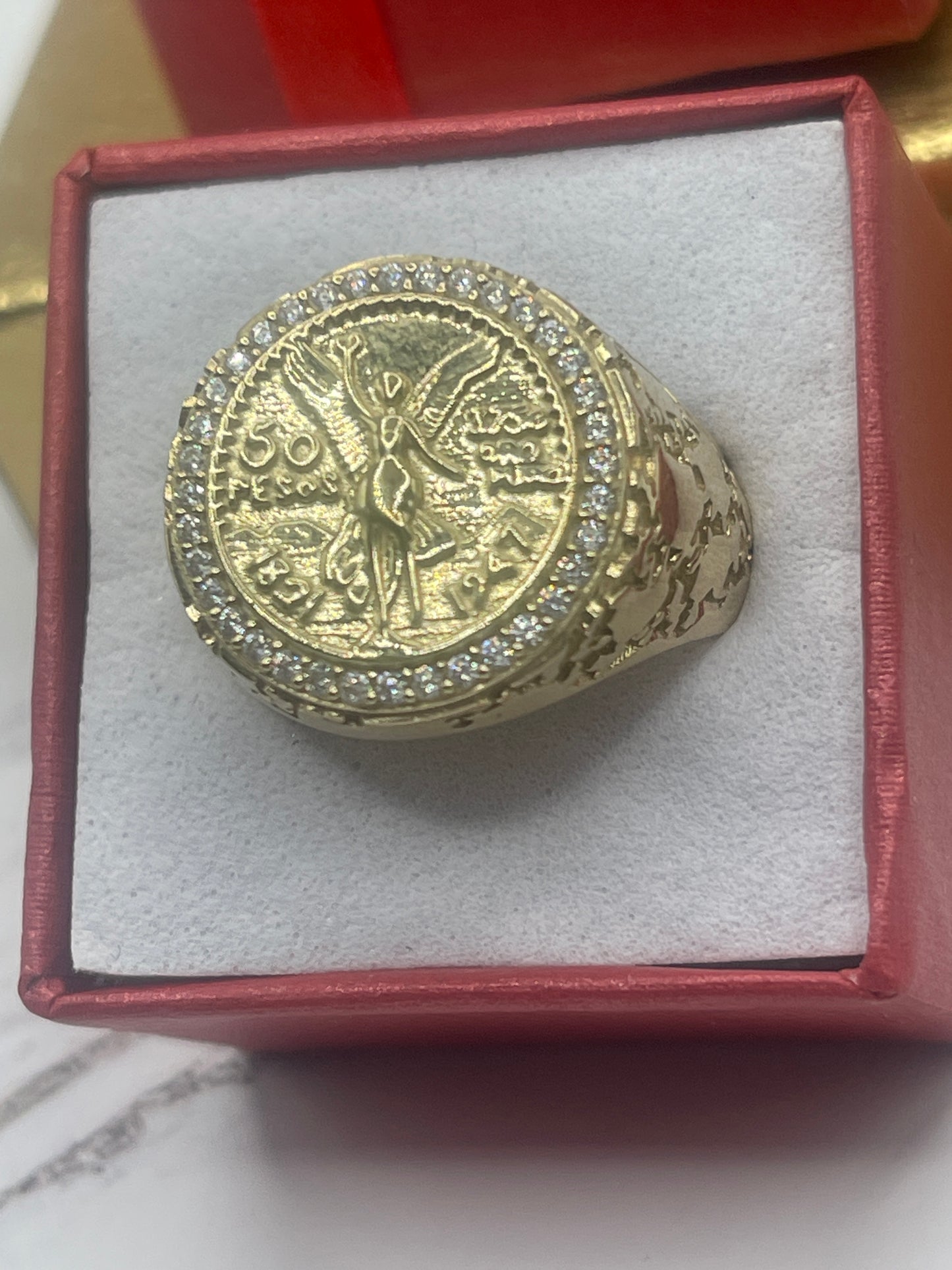 Centenario Cz Men Ring 10k